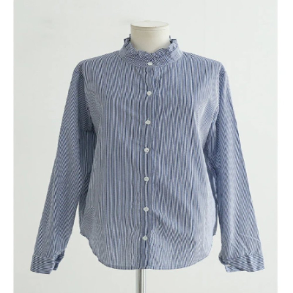 Brand New - Korean Fashion - Wind Striped Shirt